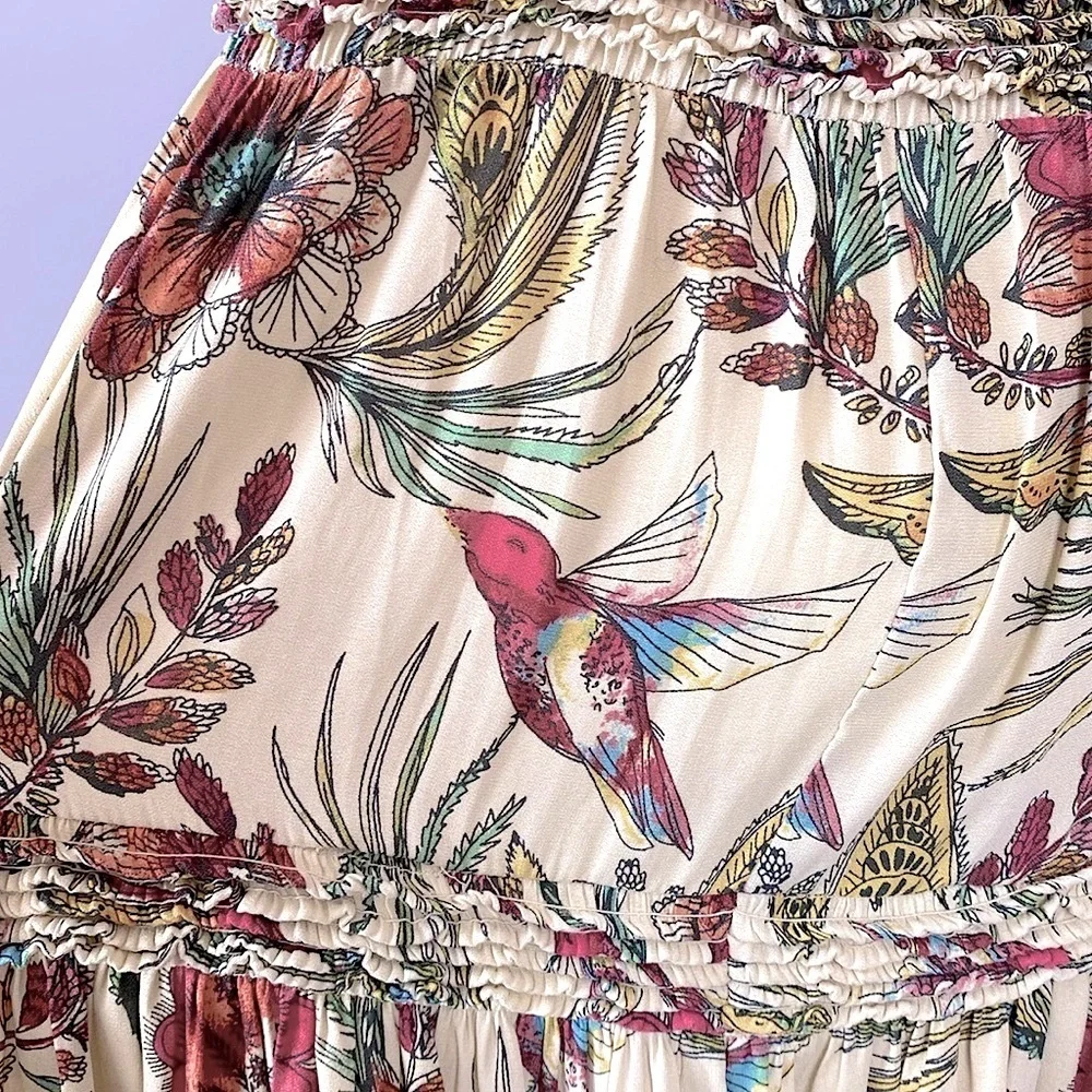 Free People Haze Tank Top with Hummingbirds size small